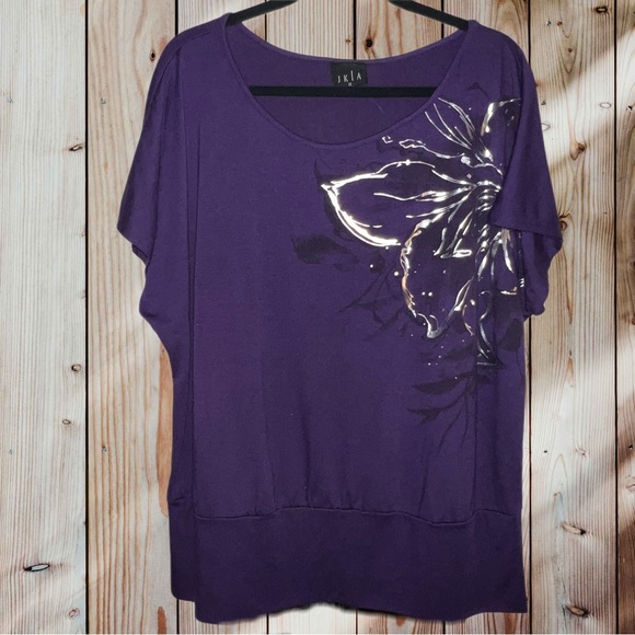 jkla Tops - Jkla Purple Short Sleeve Blouse. Size 2X